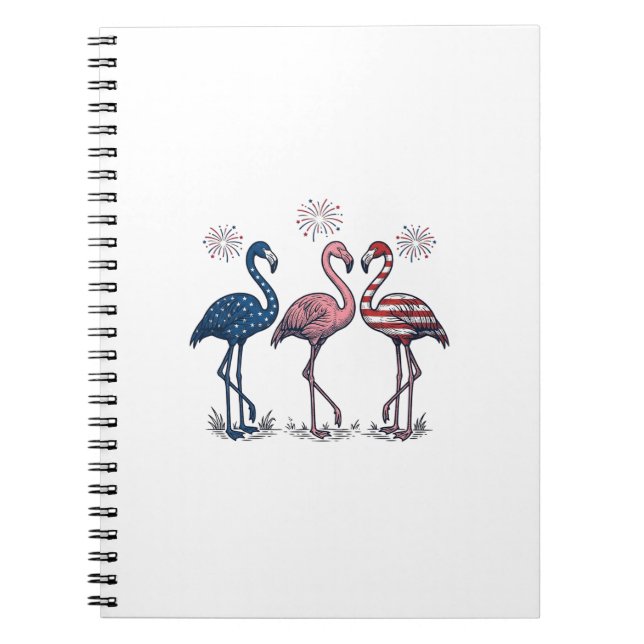 Cuaderno Trío de flamencos patrióticos diseño de grabado vi (Frente)