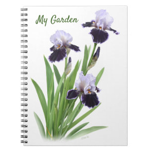 Cuaderno Trío de Iris de Barba Morada Personalizado