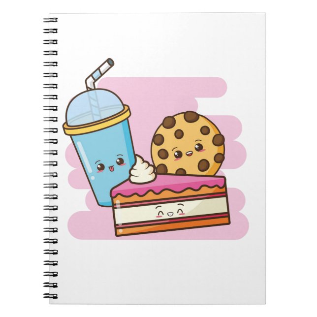 Cuaderno Trío de postres deliciosos - pasteles, galletas y  (Frente)