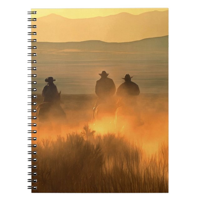 Cuaderno Trío de Vaqueros: Gallop de fondo montañoso. (Frente)