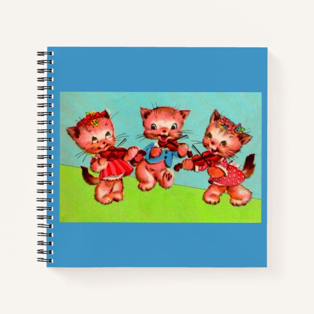 Cuaderno trío violinista kitten (Anverso)