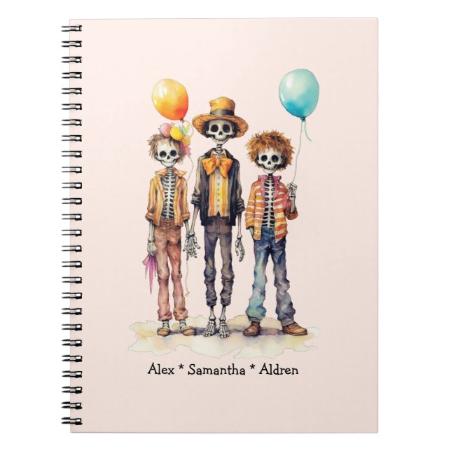 Cuaderno Trio Zombie Pastel Adorable - Halloween Cute (2) (Frente)