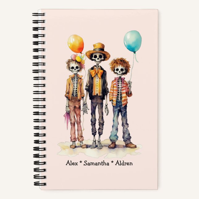 Cuaderno Trio Zombie Pastel Adorable - Halloween Cute (2) (Anverso)