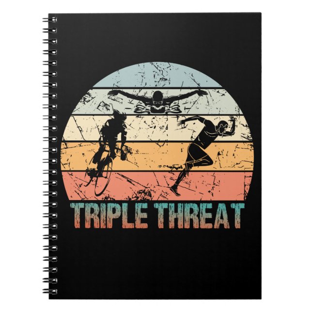 Cuaderno Triple amenaza - Atleta Triatlón (Frente)