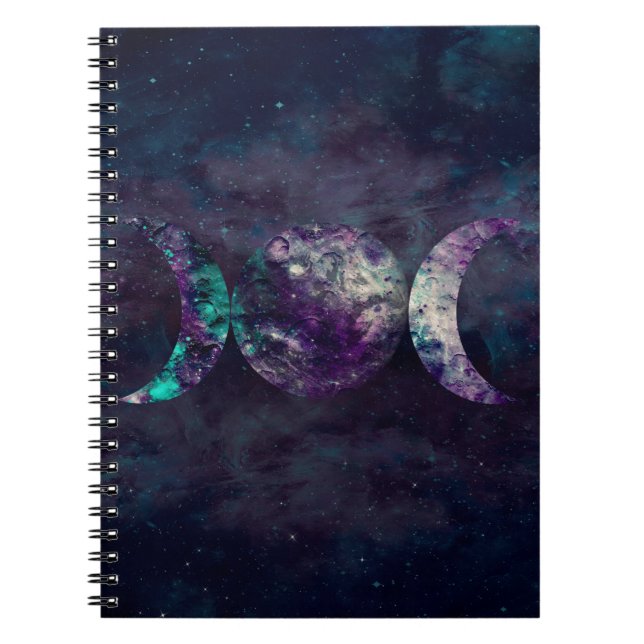 Cuaderno Triple diosa luna universo diario de sueños (Frente)