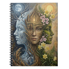 Cuaderno Triple Goddess Winter to Spring Imbolc Fantasy Art