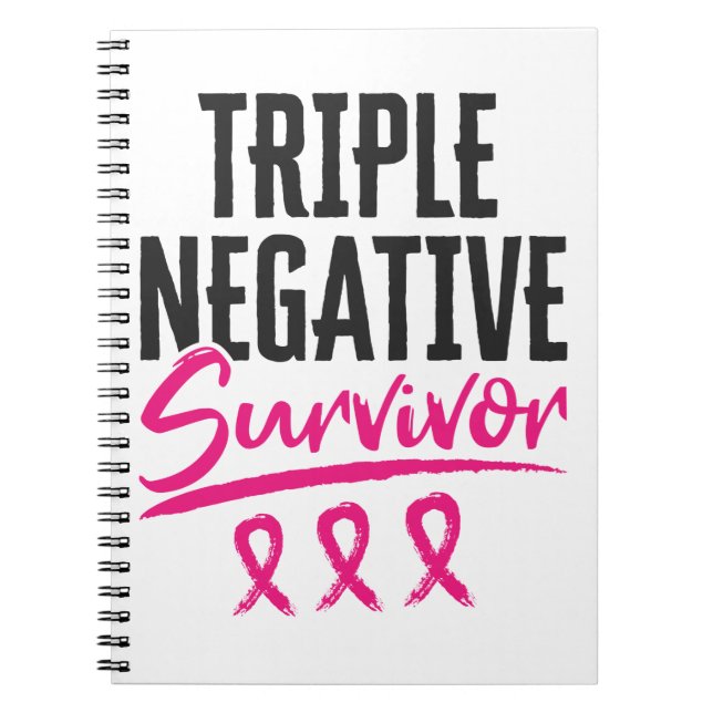 Cuaderno Triple sobreviviente negativo TNBC Cáncer de Mama (Frente)