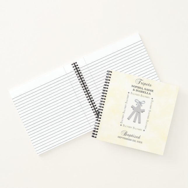 Cuaderno Triplets bautizados con cruces amarillas 3 persona (Interior)