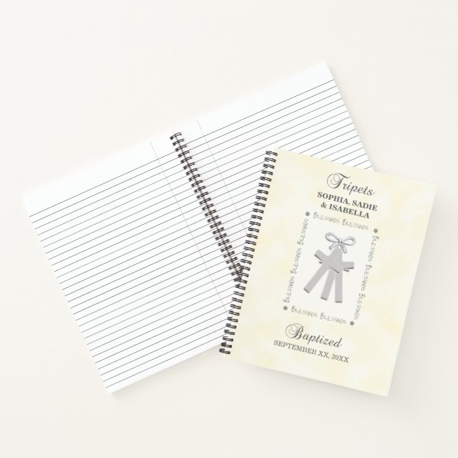 Cuaderno Triplets bautizados con cruces amarillas 3 persona (Interior)