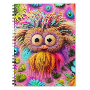 Cuaderno Trippy de búho cósmico Hippie Psychedelic Original