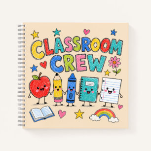 Cuaderno Tripulación de clase linda decoración para maestro