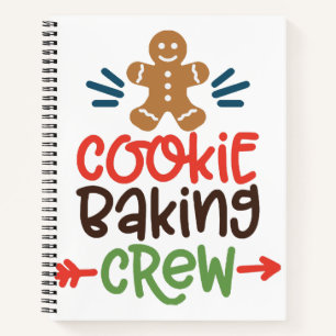 Cuaderno tripulación de horneado de galletas navidad