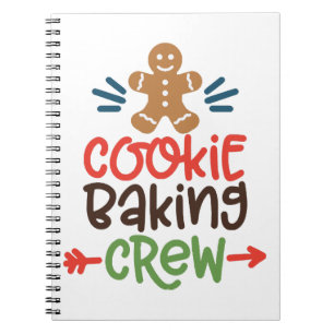 Cuaderno tripulación de horneado de galletas navidad
