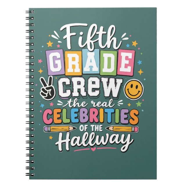 Cuaderno Tripulación de quinto grado las verdaderas celebri (Frente)