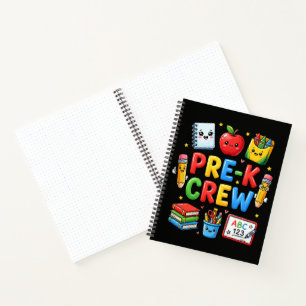 Cuaderno Tripulación Pre K Lindo Primer Día De Escuela Estu