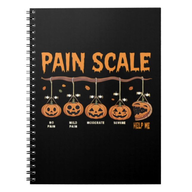 Cuaderno Triste Calabaza Escala de dolor de calabaza Trauma (Frente)