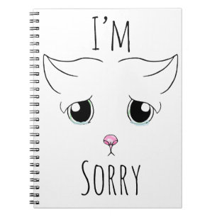 Cuaderno Triste cara de gato: Lo siento