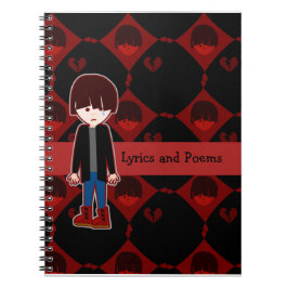 Cuaderno Triste Chico Emo Solitario Diseño de Arte de Dibuj