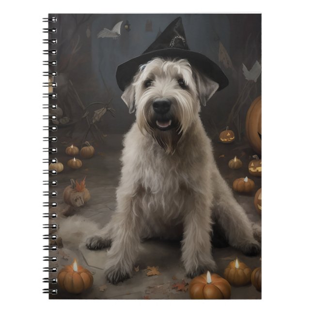 Cuaderno Triste miedo por las calabazas de Wheaten Terrier  (Frente)