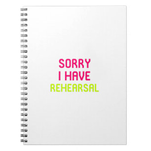 Cuaderno Triste tengo teatro musical del ensayo