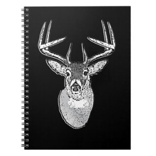 Cuaderno Trofeo de Buck sobre el Deer de cola blanca negra