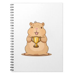 Cuaderno Trofeo de capybara lindo ganador diseño Kawaii