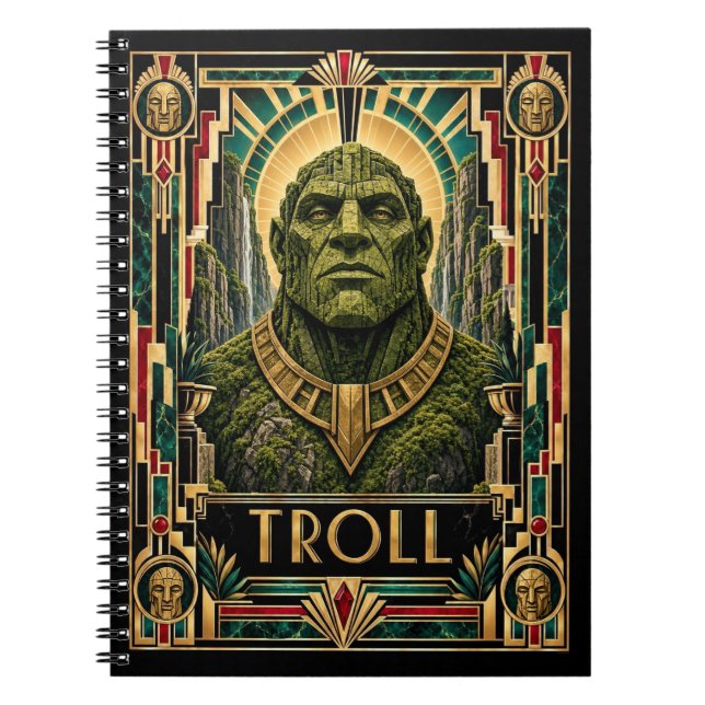 Cuaderno Troll, Art Deco Mitológico (Frente)