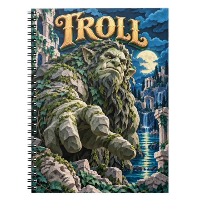 Cuaderno Troll, Monstruo de Recorte de Papel (Frente)