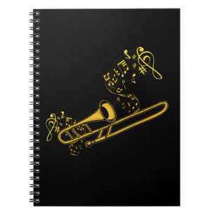 Cuaderno Trombone Player Brass Music Instruments Big Band