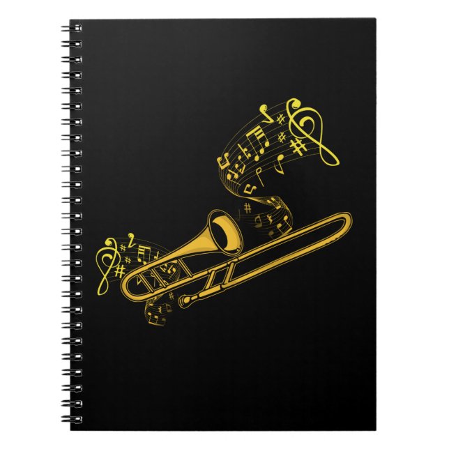 Cuaderno Trombone Player Brass Music Instruments Big Band (Frente)