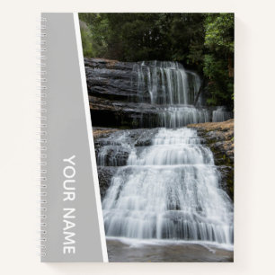 Cuaderno Trompeolas de cascada Tasmania Australia, plata