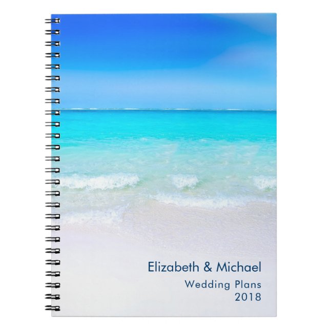 Cuaderno Tropical Beach with a Turquoise Sea Wedding Plans (Frente)
