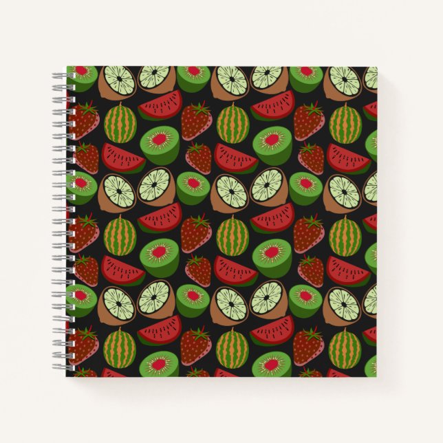 Cuaderno Tropical fruit seamless pattern colorful (Anverso)