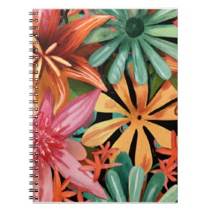 Cuaderno tropical/hawaiano/floral/floral