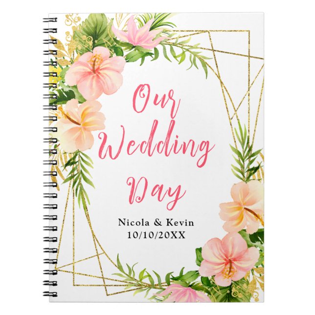 Cuaderno Tropical Jungle Floral Wedding Planner (Frente)