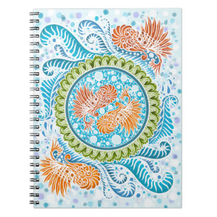 Cuaderno Tropical Koi Mandala