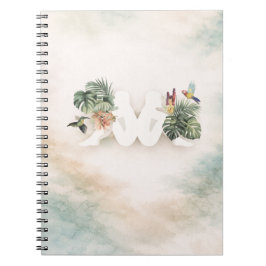 Cuaderno Tropical Leaves & Birds Aesthetic Design 