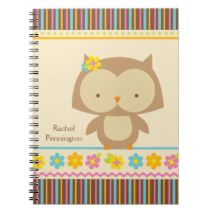 Cuaderno tropical lindo personalizado de los
