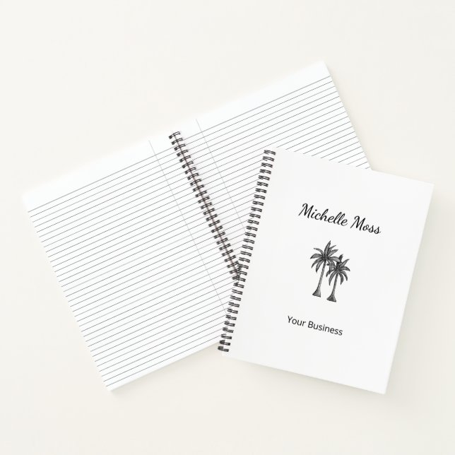 Cuaderno Tropical Modern Palmeras Simple Playa  (Interior)