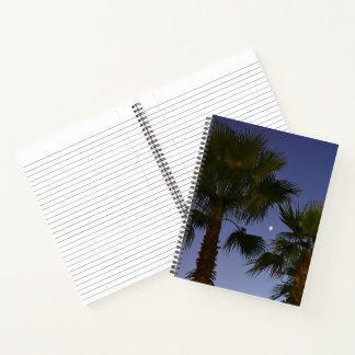 Cuaderno Tropical Palm Tree Wall Art Twilight Coastal