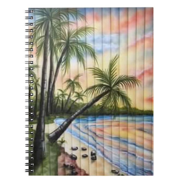 CUADERNO TROPICAL PALM TREES BEACH BLINDS (Frente)