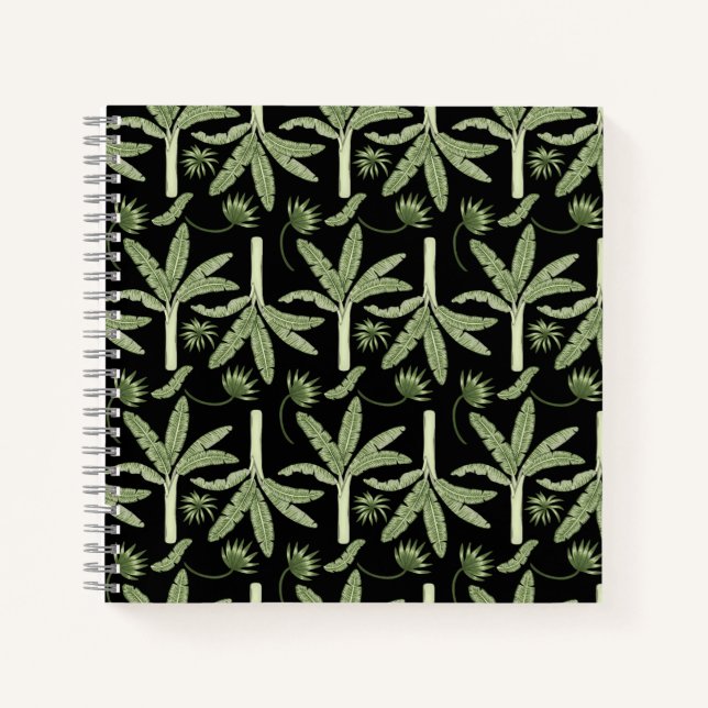 Cuaderno Tropical palm trees seamless pattern (Anverso)