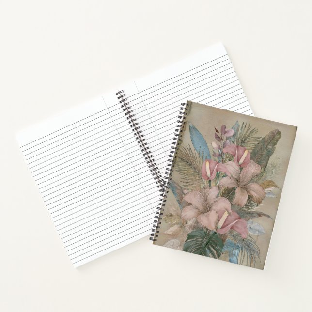 Cuaderno Tropicales Vintage: Hibisco Hawaiano (Interior)