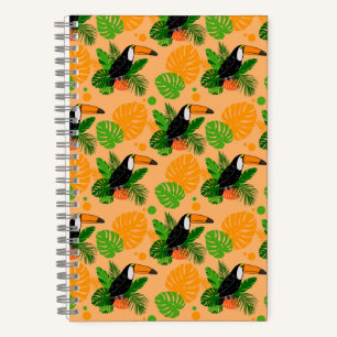 Cuaderno Trópico Toucan Bird Seamless Pattern