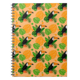 Cuaderno Trópico Toucan Bird Seamless Pattern