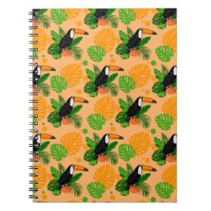 Cuaderno Trópico Toucan Bird Seamless Pattern