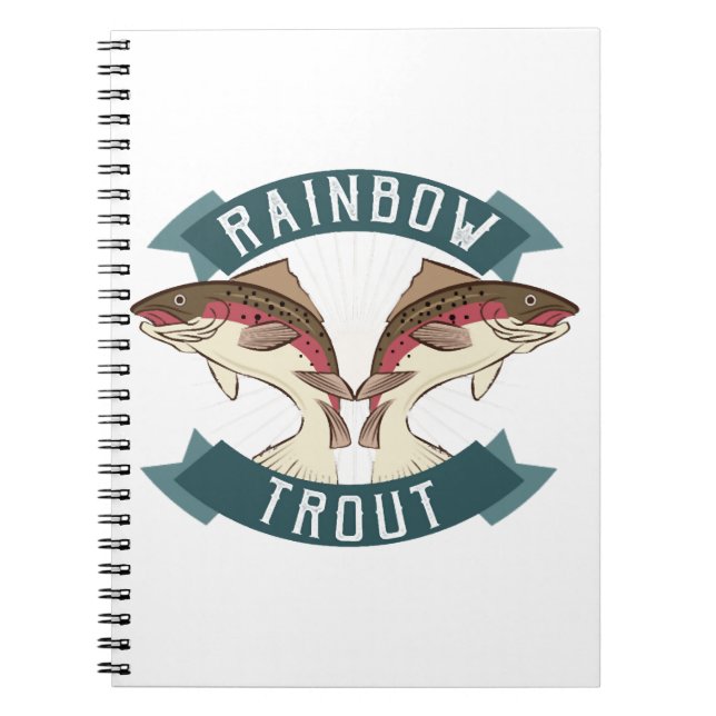 Cuaderno trucha arco iris de pesca (Frente)