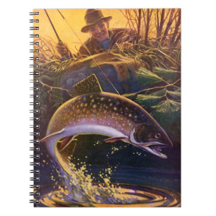 Cuaderno Trucha de arroyo Pescador de peces, Pesca deportiv