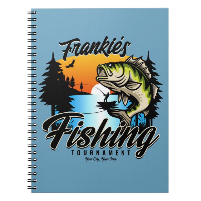 Cuaderno Trucha de pescador de pesca personalizada (Frente)