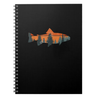 Cuaderno Trucha Pesca Naturaleza Pescador al aire libre Reg